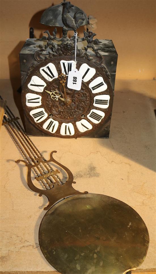 Dutch brass wall clock